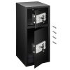 Seif din otel cu inchidere electronica, MENZ®, 2 chei, cifru, 75 cm x 35 xm x 35 cm, 2 incaperi, negru