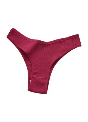 Chiloti brazilieni dama, MENZ®, model PANTY, bumbac/elastan, visiniu