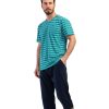 Pijama Barbati, Vienetta Man, model M line, buzunare, verde/bleumarin