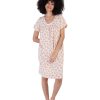 Camasa de noapte, dama, Vienetta, model Affe, bumbac, roz prafuit