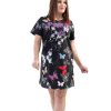 Rochita de casa Vienetta, Black butterflies, bumbac, negru