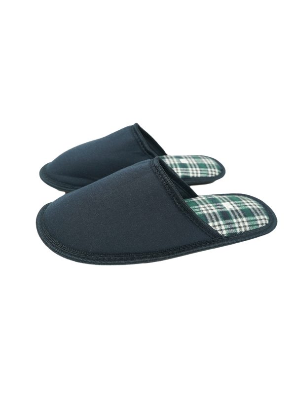 Papuci de casa, barbati, MENZ®, model Carro, talpa antiderapanta si dura, bleumarin (copiaza)