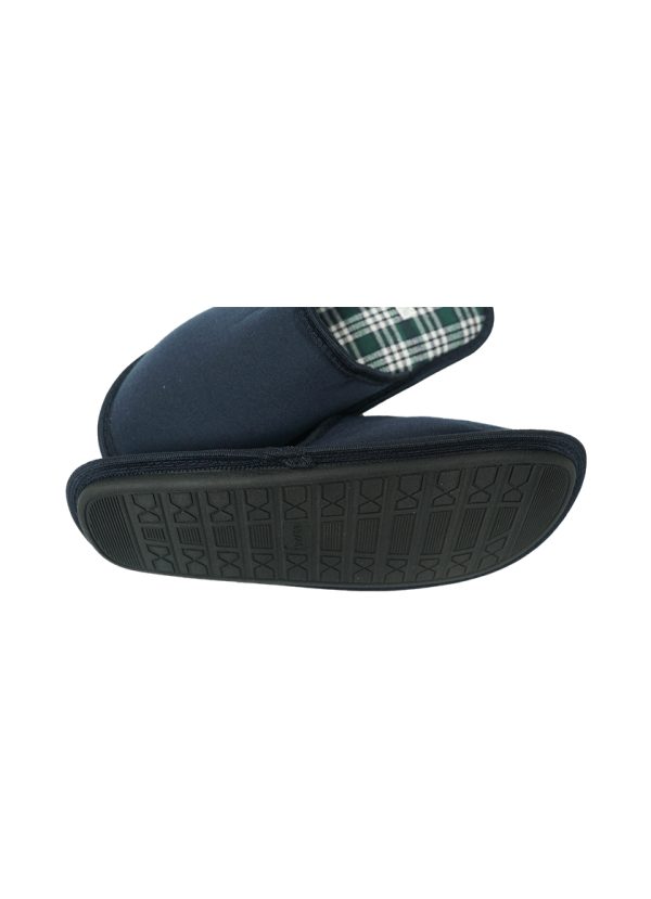 Papuci de casa, barbati, MENZ®, model Carro, talpa antiderapanta si dura, bleumarin (copiaza) - imagine 3