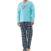 Pijamale barbati, Vienetta, 86 Origins, buzunare, bumbac, albastru/bleumarin