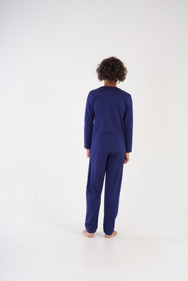 Pijamale copii, baieti, Vienetta, Cmodel Craciun - I most go, bumbac, bleumarin - imagine 2