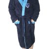 Halat baie barbati, Baray, model 2 STM, cocolino, bumbac, buzunare, gluga, lung, albastru