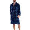 Halat barbati, Vienetta Man, Soft & Pure, model Delir, cocolino, buzunare, albastru