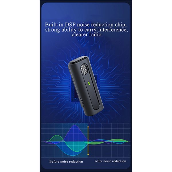 Set 2 lavaliere profesionale wireless, MENZ®, Android, plug & play, 30 m raza de actiune, 10h durata baterie, negru - imagine 8