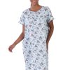 Camasa de noapte, dama, Vienetta, model Fresh, bumbac, albastru