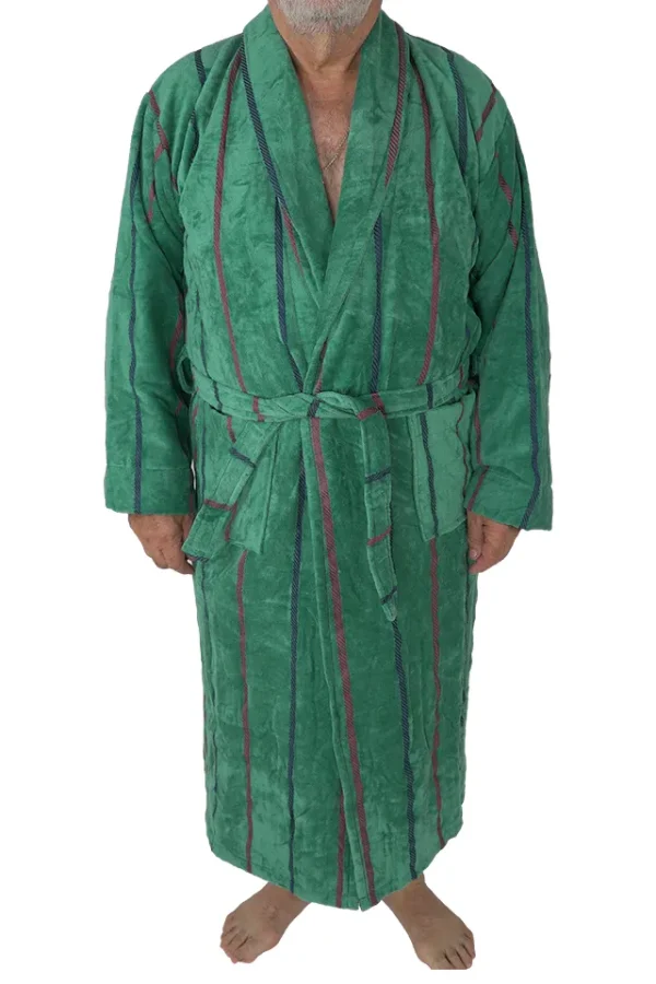 Halat barbati, MENZ, model Green N., bumbac 100%, cordon in talie, 2 buzunare, verde, 3XL