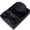 Set elegant 4 piese, MENZ®, model Class, cravata, papion, batista, butoni, negru