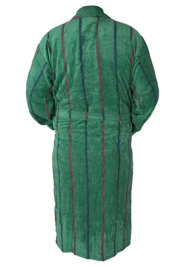 Halat barbati, MENZ, model Green N., bumbac 100%, cordon in talie, 2 buzunare, verde, 3XL - imagine 2