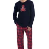 Pijamale barbati, Vienetta Man, Mysterious teddy bear, bumbac, interlok, buzunare, bleumarin/rosu