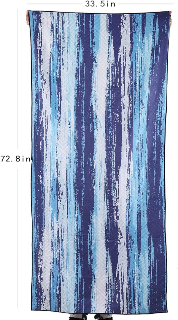 Prosop de plaja, MENZ®, Beach Nordis, 175 x 75 cm, bleumarin - imagine 2