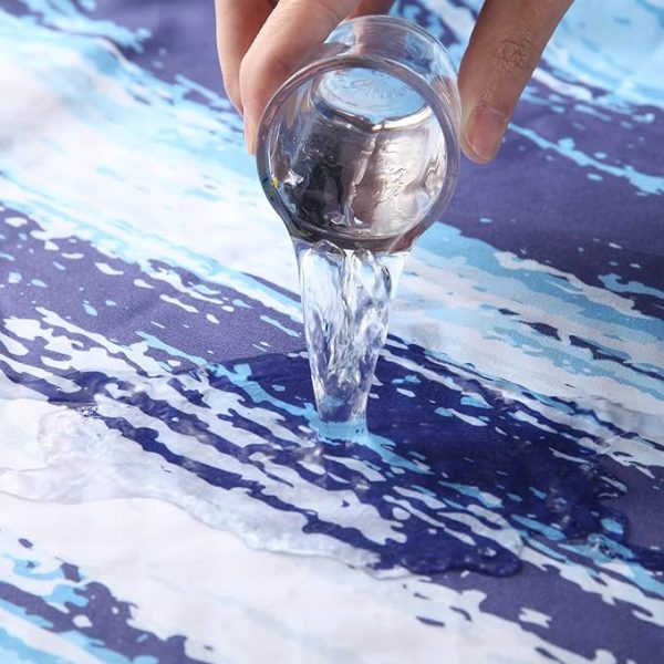 Prosop de plaja, MENZ®, Beach Nordis, 175 x 75 cm, bleumarin - imagine 3