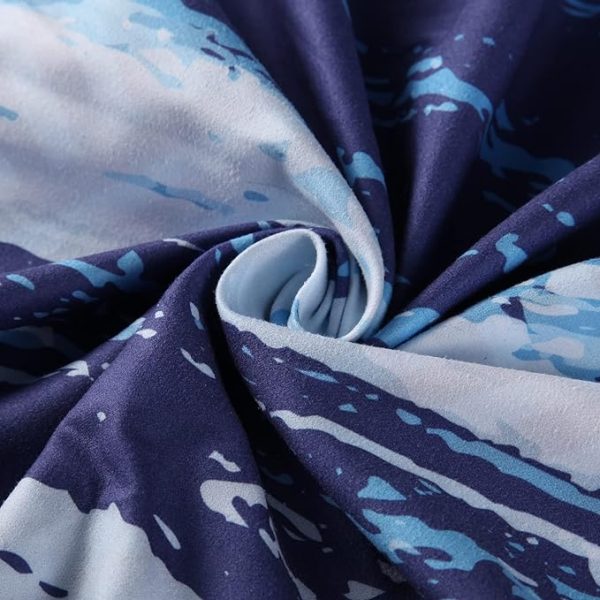 Prosop de plaja, MENZ®, Beach Nordis, 175 x 75 cm, bleumarin - imagine 4