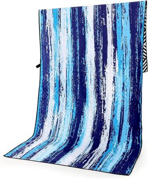 Prosop de plaja, MENZ®, Beach Nordis, 175 x 75 cm, bleumarin