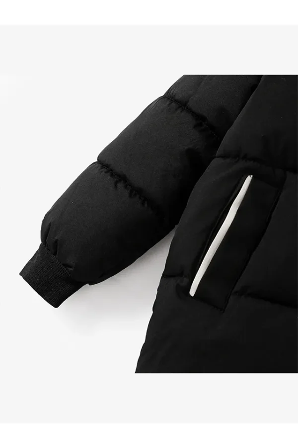 Geaca copii, MENZ®, model Velega, gluga, buzunare, negru, 5-6 ani - imagine 6