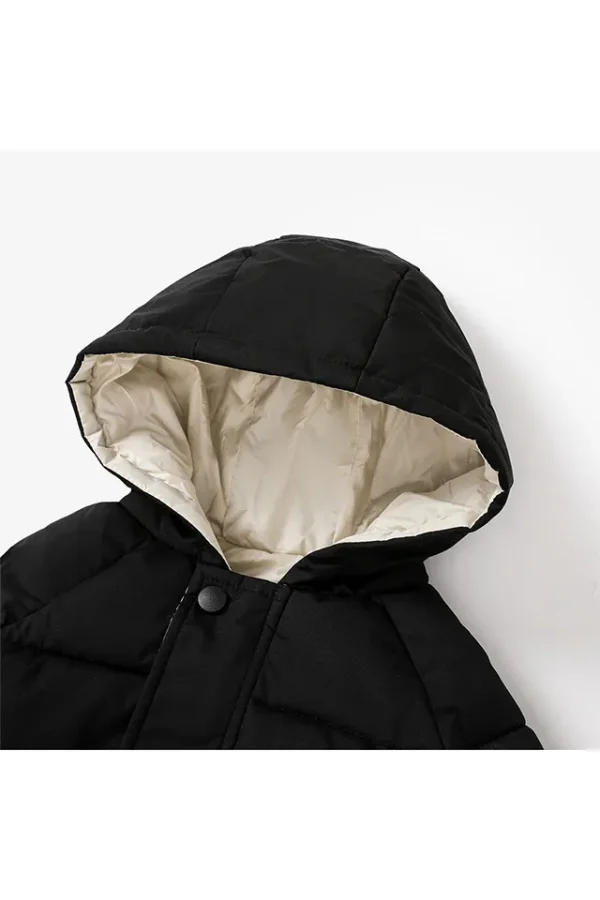 Geaca copii, MENZ®, model Velega, gluga, buzunare, negru, 5-6 ani - imagine 5