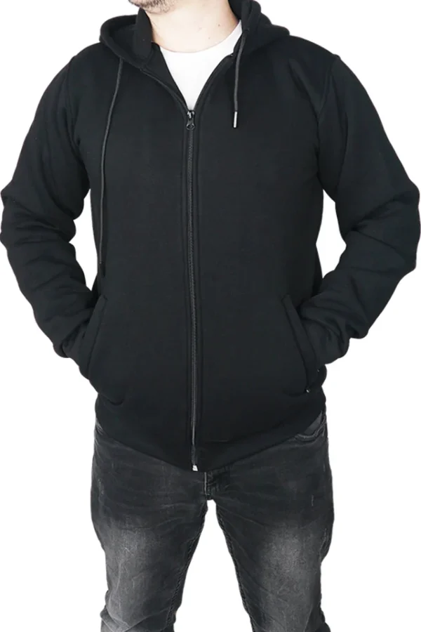 Hanorac barbati, Torobisi, model Class, material gros, vatuit, buzunare, gluga, negru