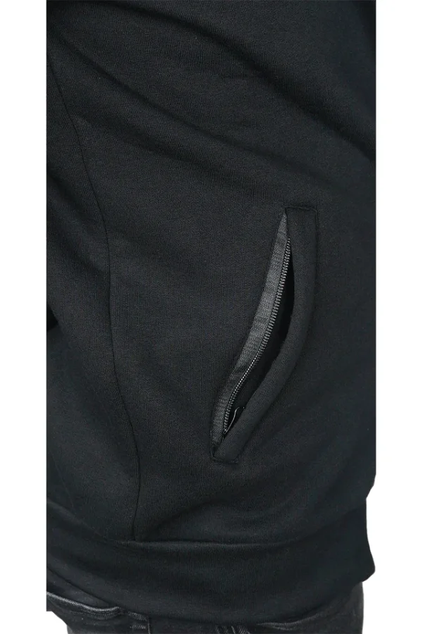 Hanorac barbati, Torobisi, model Class, material gros, vatuit, buzunare, gluga, negru - imagine 3