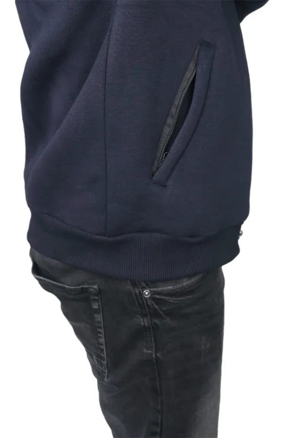 Hanorac barbati, Torobisi, model Class, material gros, vatuit, buzunare, gluga, bleumarin - imagine 4