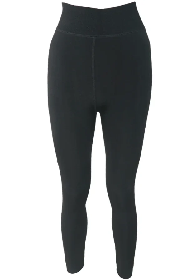 Colanti vatuiti dama, Vienetta, Casual Line, talie inalta, Negru
