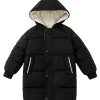 Geaca copii, MENZ®, model Velega, gluga, buzunare, negru, 5-6 ani