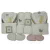 Set 2 Halate si 6 Prosoape Guvenal,model Boem, bumbac 100% 18 piese, ivoire/bej, M-L