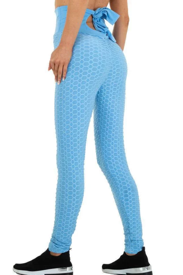 Colanti dama modelatori, Holala, model Gym Still, leggings, cu talie inalta, albastru - imagine 2