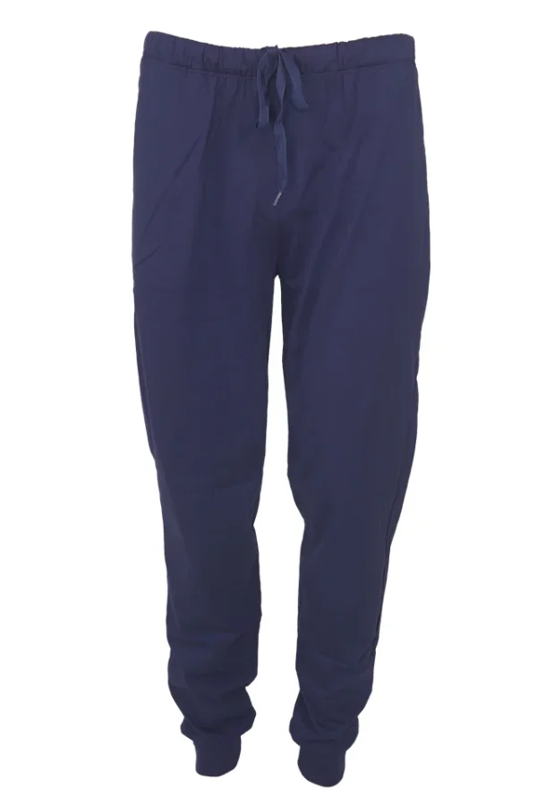 Pantaloni de pijama, barbati, Torobisi, model Clasic Man, bumbac, buzunare, snur, elastic, bleumarin denim
