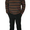 Pijamale barbati, Lindros, model Seb, polar, buzunare, negru/maro