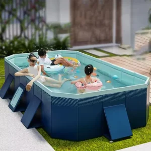 Piscina pliabila, model Tapit, MENZ, dimensiune exterioara 295x165x55 cm ingrosata, rezistenta la uzura, neinflamabila, albastru