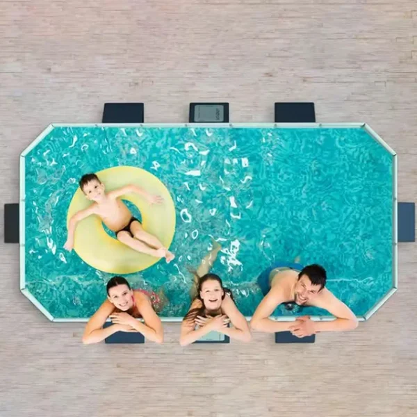 Piscina pliabila, model Tapit, MENZ, dimensiune exterioara 295x165x55 cm ingrosata, rezistenta la uzura, neinflamabila, albastru - imagine 2