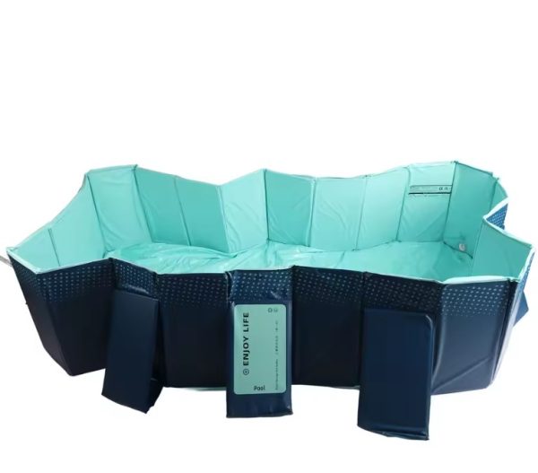 Piscina pliabila, model Tapit, MENZ, dimensiune exterioara 295x165x55 cm ingrosata, rezistenta la uzura, neinflamabila, albastru - imagine 4