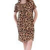 Camasa de noapte, Vienetta, model Be Print, bumbac, buzunare, lunga, animal print