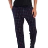 Pantaloni de pijama barbati, Vienetta Man, model Royal Blu, buzunare, bumbac, carouri, bleumarin