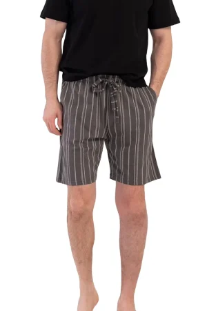 Pantaloni de pijama barbati, Vienetta Man, model SleepVibe, bumbac, buzunare, gri