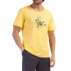 Pijamale barbati, Vienetta Man, model The Best Generation, bumbac, buzunare, gri/galben