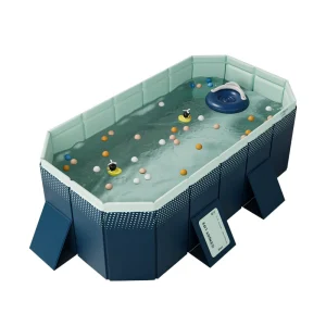 Piscina pliabila, model Tapit, MENZ, dimensiune exterioara 260x165x55 cm ingrosata, rezistenta la uzura, neinflamabila, albastru